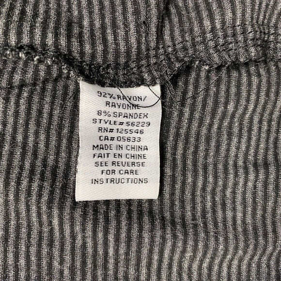 HABITAT CLOTHES TO LIVE IN Gray Black Stripe Rayon Knit Draped Cardigan Small - Picture 8 of 12
